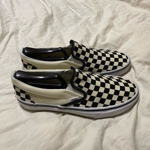 Men’s Slip on Vans Checkerboard Size 8.5